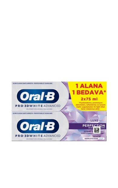 Oral-B Pro 3D White Advanced Luxe Perfection 2'li Diş Macunu 2x75 Ml