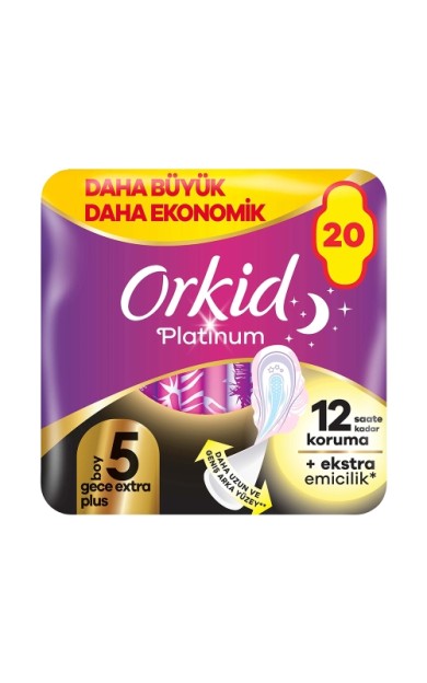 Orkid Platinum Dörtlü Paket Gece Ekstra Plus 20'Li