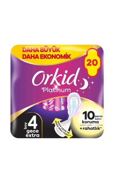 Orkid Platinum Dörtlü Paket Gece Ekstra 20'Li