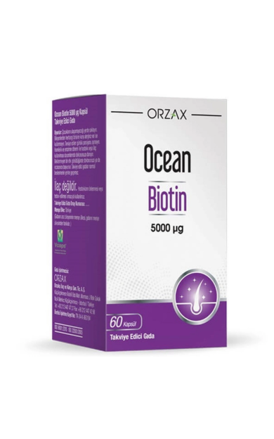 ORZAX Ocean Biotin 60 Kapsül 5000 µg