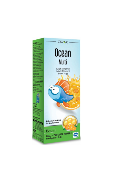 ORZAX Ocean Multi Balık Yağı Ballı Portakal Aromalı Şurup 150 ML