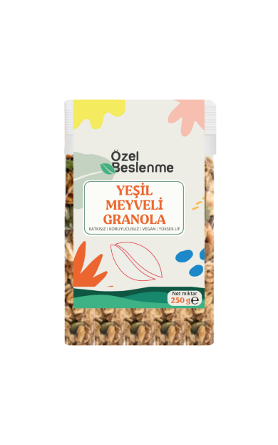 ÖZEL BESLENME Yeşil Meyveli Granola 250g