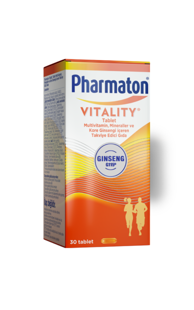 Pharmaton Vitality Ginseng G115, 11 Vitamin ve 6 Mineral içeren Takviye Edici Gıda 30 Tablet