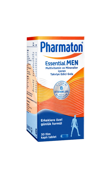 PHARMATON Essential Men 12 Vitamin ve 6 Mineral içeren Takviye Edici Gıda 30 Tablet