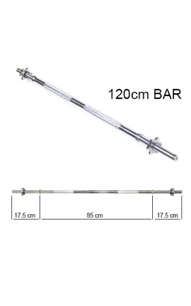 Pozitif 120 cm Krom Uzun Bar (Ağırlık - Halter - Dambıl Barı)