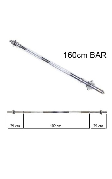 Pozitif 160 cm Krom Uzun Bar (Ağırlık - Halter - Dambıl Barı)