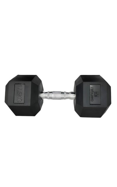 Rebuwo Hex Dambıl Kauçuk Altıgen Dambıl Hex Dumbbell 17.5 KG 1 Adet