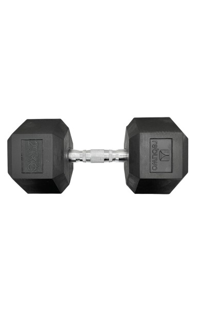 Rebuwo Hex Dambıl Kauçuk Altıgen Dambıl Hex Dumbbell 25 KG 1 Adet