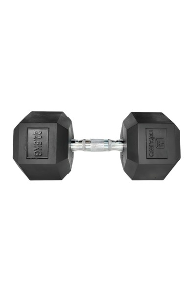 Rebuwo Hex Dambıl Kauçuk Altıgen Dambıl Hex Dumbbell 22.5 KG 1 Adet