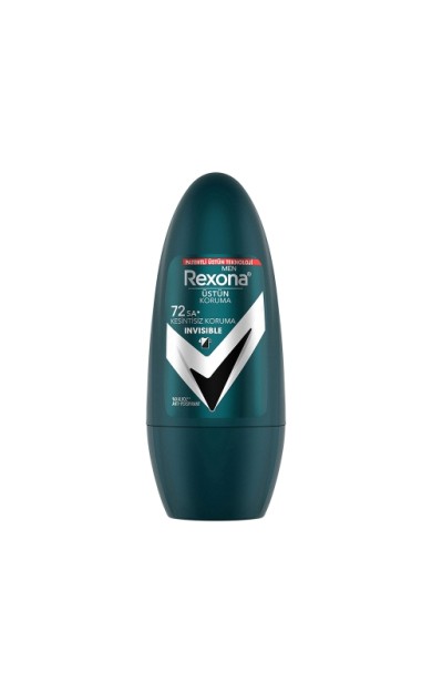 Rexona Erkek Roll On Deodorant Invisible 72 Saat Kesintisiz Koruma 50 Ml