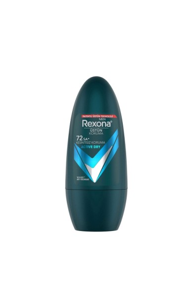 Rexona Üstün Koruma Erkek Roll On Deodorant Active Dry 72 Saat Kesintisiz Koruma 50 Ml