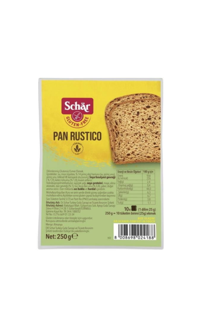 SCHAR Pan Rustico Glutensiz Çok Tahıllı Ekmek 250g