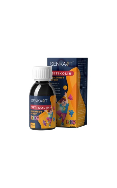 Senkavit Kids Sitikolin + Omega 3 + Vitamin B1 B6 B12 İçeren 100 ml Şurup