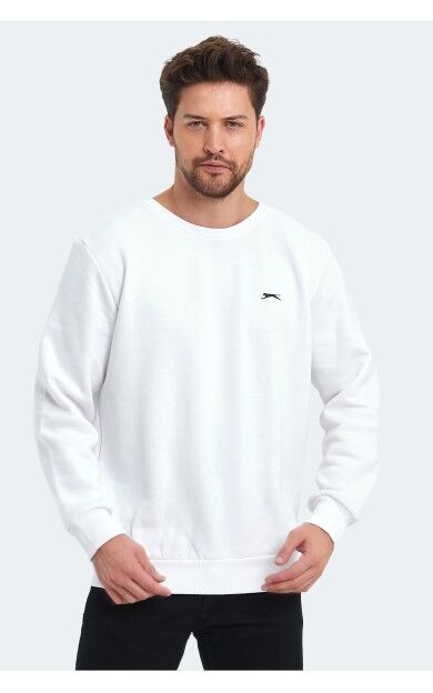 Slazenger KONNOR IN Erkek Sweatshirt Beyaz