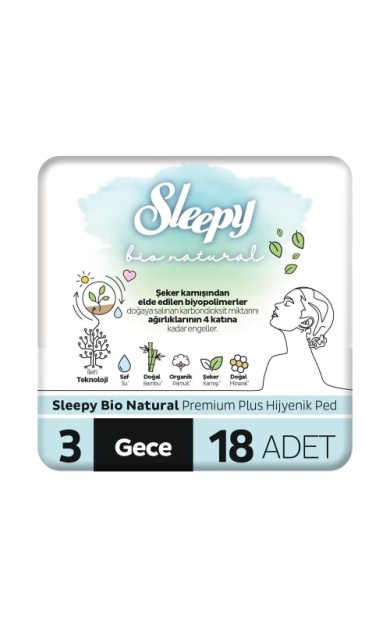 Sleepy Bıo Natural Süper Eco Gece 18 Adet