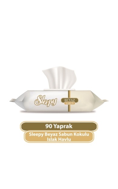 Sleepy Beyaz Sabunlu Islak Mendil 90 Krk