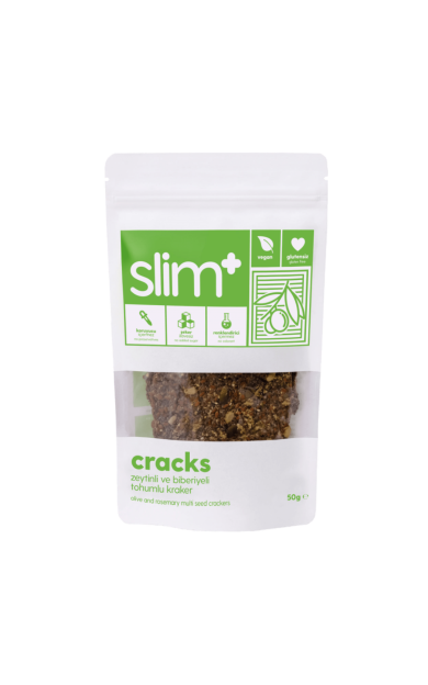 SLİMPLUS Zeytin Biberiyeli Glutensiz Cracks Tohum Kraker 50g