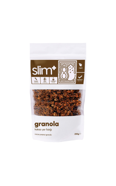 SLİMPLUS Kakao Yer Fıstığı Glutensiz İlave Şekersiz Vegan Granola 250g