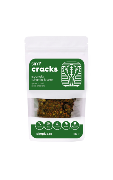 SLİMPLUS Ispanaklı Glutensiz Tohum Kraker Cracks 50g