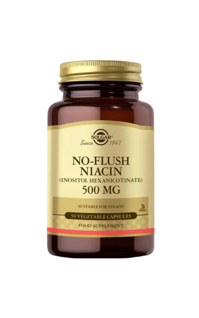 SOLGAR No Flush Niacin 500 mg 50 Kapsül