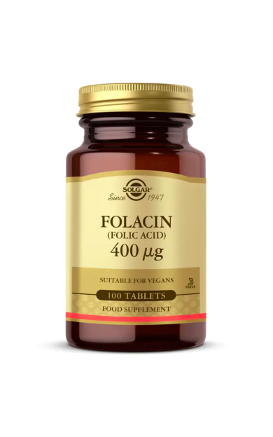 SOLGAR Folic Acid (Folacin) 400 mcg 100 Tablet