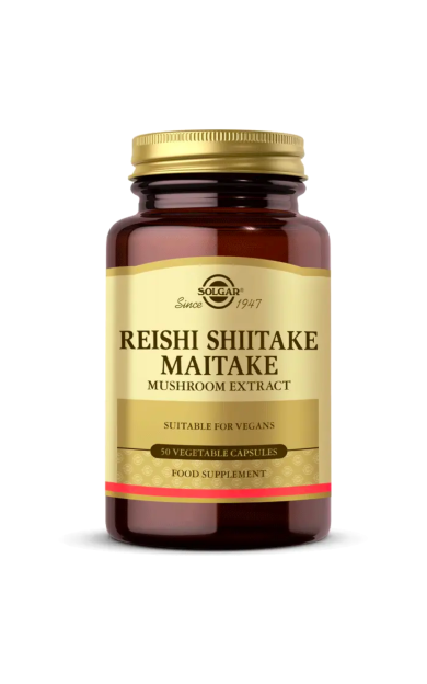 SOLGAR Reishi Shiitake Maitake Mushroom Extract 50 Kapsül