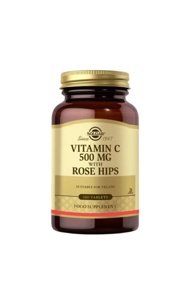 SOLGAR Vitamin C 500 mg with Rose Hips 100 Tablet