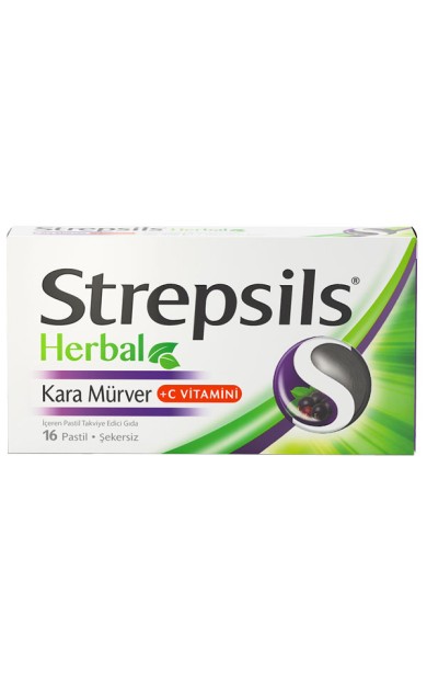 Strepsils Herbal Kara Mürver Aromalı 16 Pastil