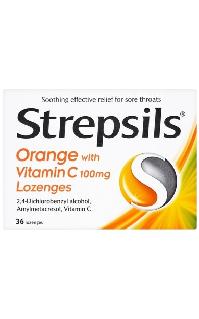 Strepsils Portakal &amp; C Vitamini Aromalı 24 Pastil