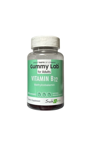 Suda Vitamin Gummy Lab Vitamin B12 For Adults Portakal Aromalı 60 Gummies