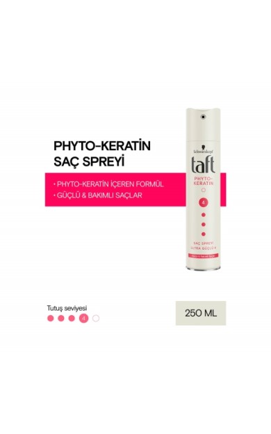 Taft Saç Spreyi Keratin Ultra Güçlü 4-250 Ml