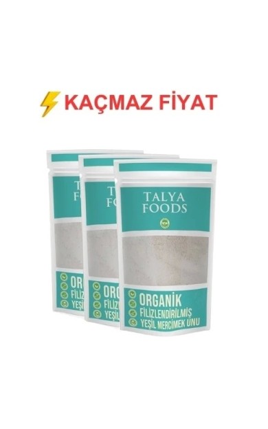 Talya Foods  Filizlendirilmiş Yeşil Mercimek Unu Avantaj Set 3x500gr