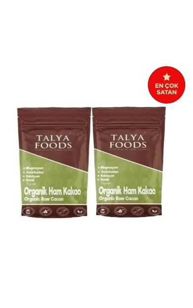 Talya Foods Organik Glutensiz Ham Kakao Avantaj seti2 x 100 g