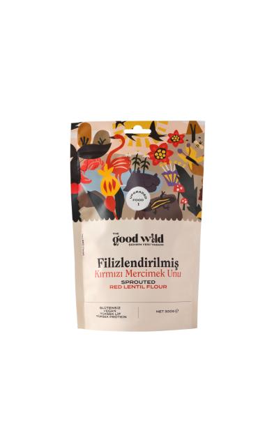 THE GOOD WILD Filizlendirilmiş Kırmızı Mercimek Unu 300g