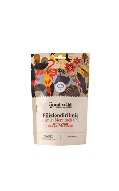 THE GOOD WILD Filizlendirilmiş Kırmızı Mercimek Unu 300g