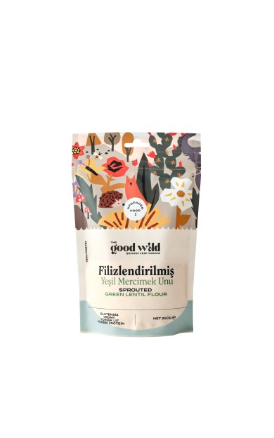 THE GOOD WILD Filizlendirilmiş Yeşil Mercimek Unu 300g