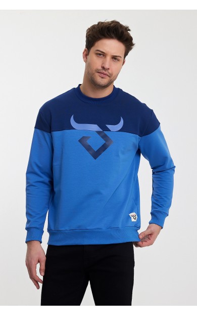 Twobull HELSİNKİ Erkek Sweatshirt Lacivert / Mavi