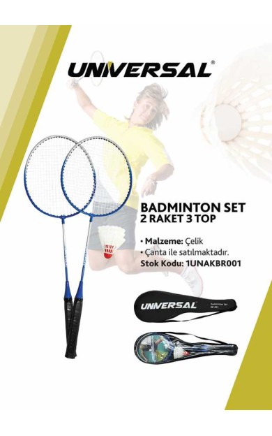 Universal 3 Top 2 Raket Badminton Seti