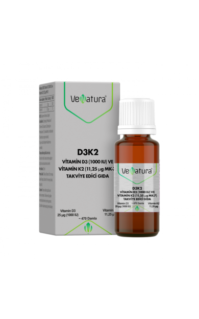 VENATURA D3K2 (11,25 mcg) Takviye Edici Gıda  20 ml