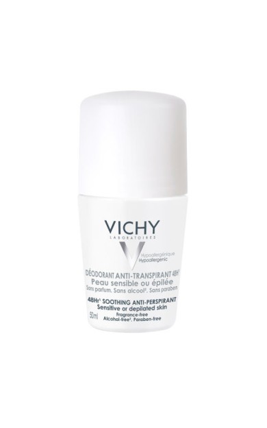 Vichy Deodorant Hassas ve Epilasyon Yapılmış Ciltler için 48 Saat Etkili Roll-On 50 ml