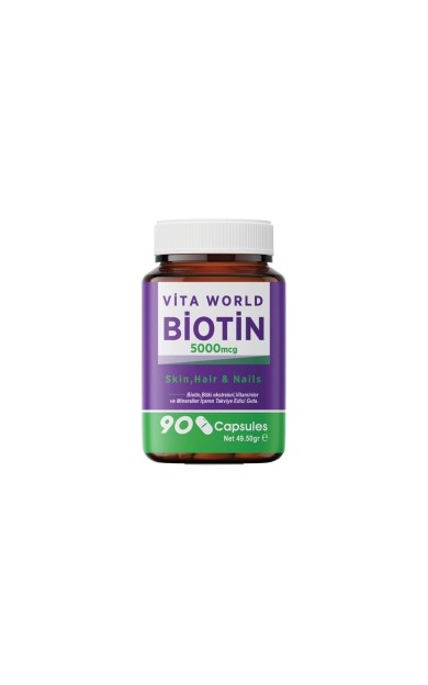 Vita World Biotin 90 Kapsül