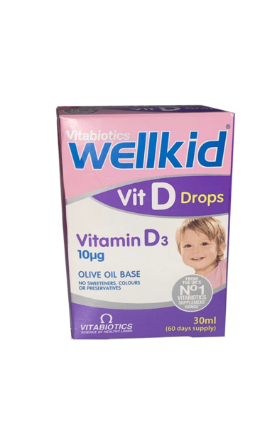 VİTABİOTİCS Wellkid Vit Drops Vitamin D3 Takviye Edici Gıda 30 ml