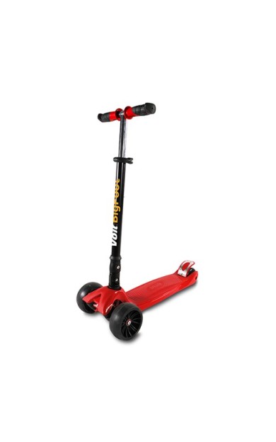 Voit 218c Işıklı Geniş 3 Teker Scooter-Kırmızı