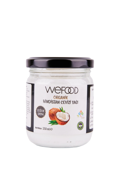 WEFOOD Organik Hindistan Cevizi Yağı 150ml (Soğuk Sıkım)