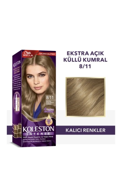 Koleston Naturals Intense 8/11 Ekstra Açık Küllü Kumral