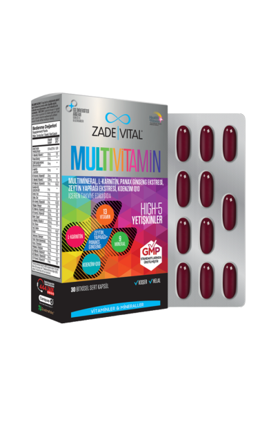 ZADE VITAL Multivitamin 30 Bitkisel Kapsül