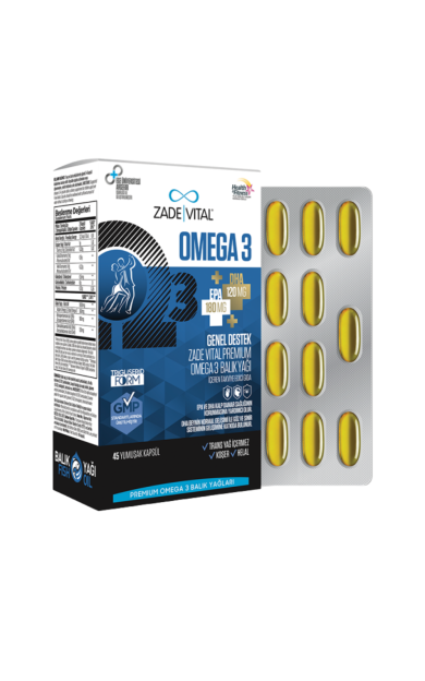 ZADE VITAL Omega 3 Balık Yağı Genel Destek 45 Kapsül