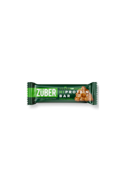 ZÜBER Fıstık Ezmeli Vegan Yüksek Proteinli Bar 45g