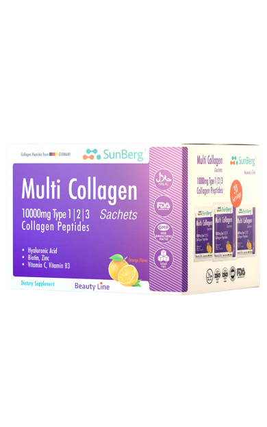 Sunberg Multi Kolajen 30 Saşe Tip 1, 2, 3, Hyaluronik Asit, Biotin, Çinko