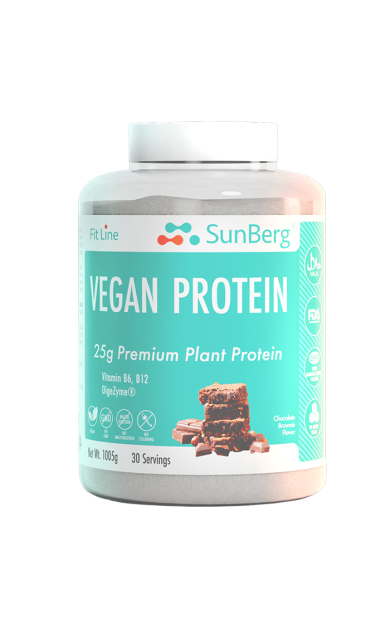 Sunberg Vegan Protein Çikolata Aromalı-30 porsiyon (25 g Bezelye ve Pirinç Proteini)